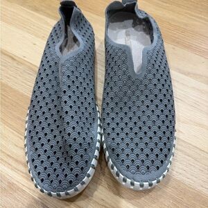 Ilse Jacobsen Perforated Slip On Shoes Gray Size 41
